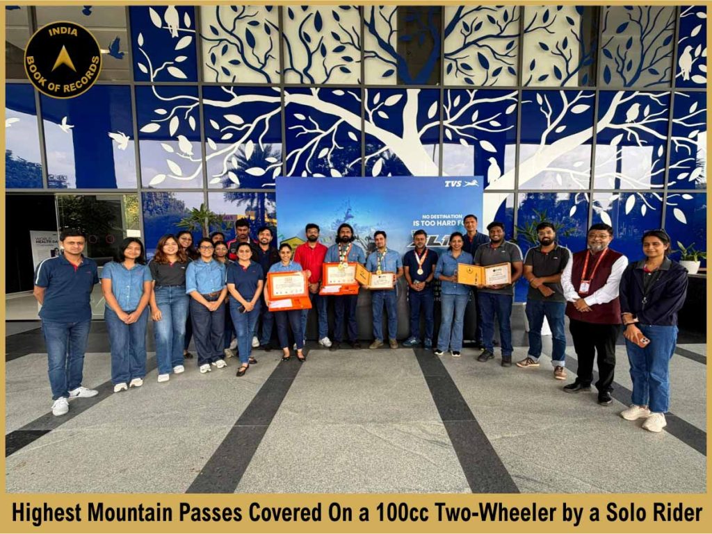 Highest Mountain Passes Covered On a 100cc Two-Wheeler by a Solo Rider.
