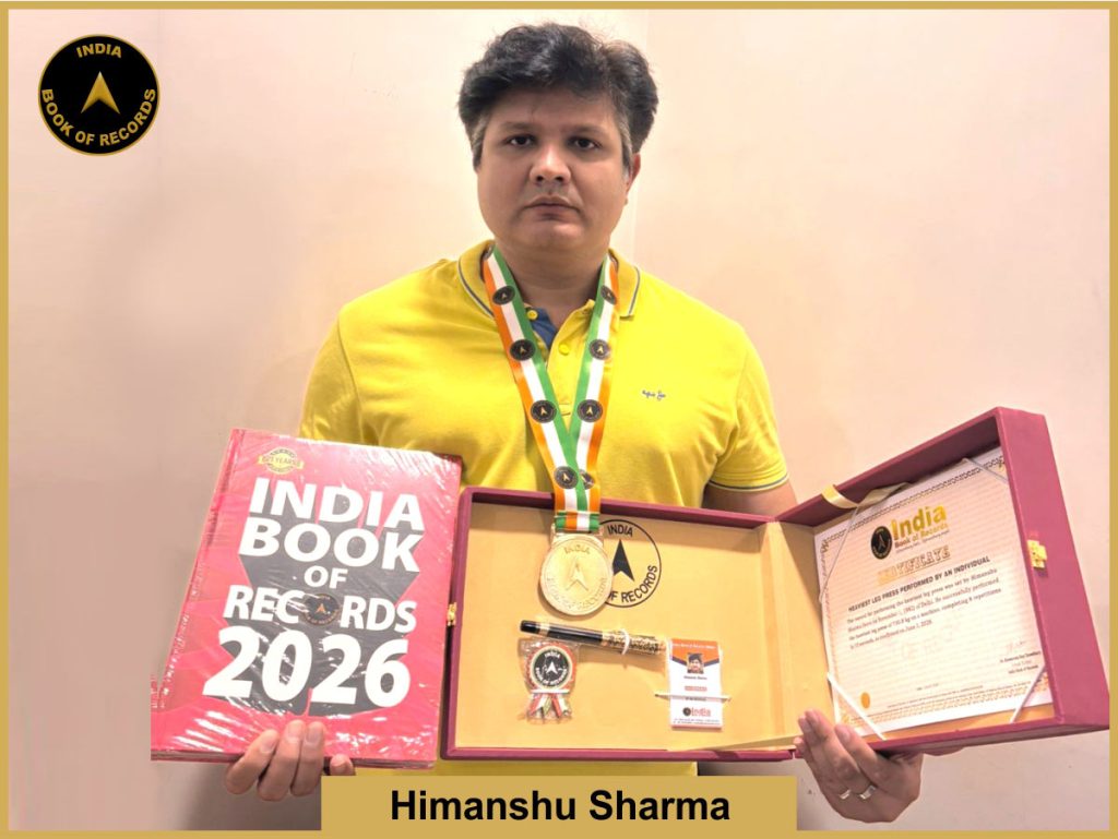 Image of Himanshu Sharma, Heaviest leg press performed by an individual.