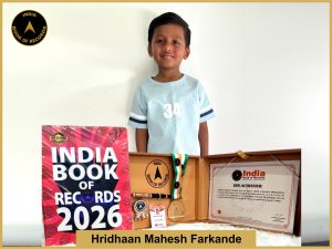 Image of Hridhaan Mahesh Farkande withh IBR certificate.