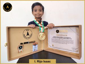 image of I Rijo Isaac, Fastest toddler to recall the names of countries in alphabetical order from A to Z.