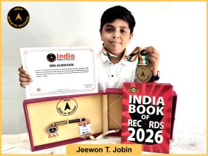 Image of Jeewon T. Jobin with IBR certificate.