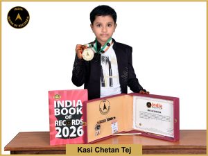 Image of Kasi Chetan Tej with IBR Achiever Certificate.