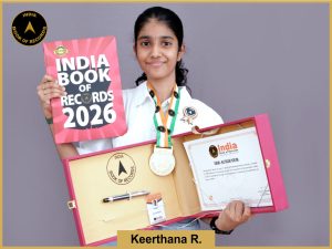 Image of Keerthana R. with IBR certificate.