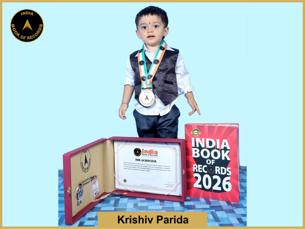 Image of Krishiv Parida with IBR Achiever Certificate.