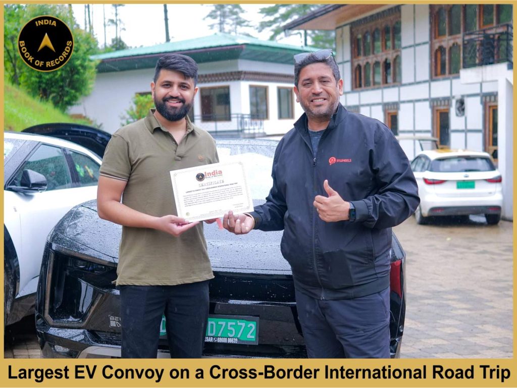 Largest EV Convoy on a Cross-Border International Road Trip.