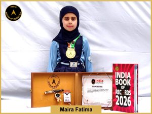 Image of Maira Fatima with IBR certificate.