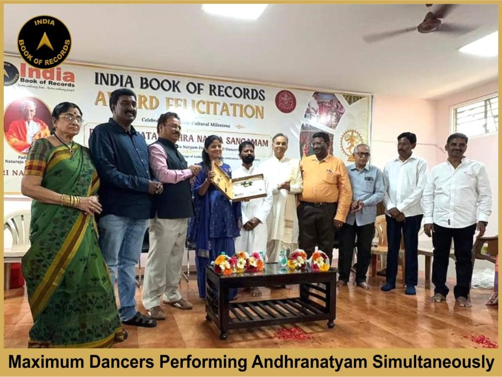 Maximum Dancers Performing Andhranatyam Simultaneously.