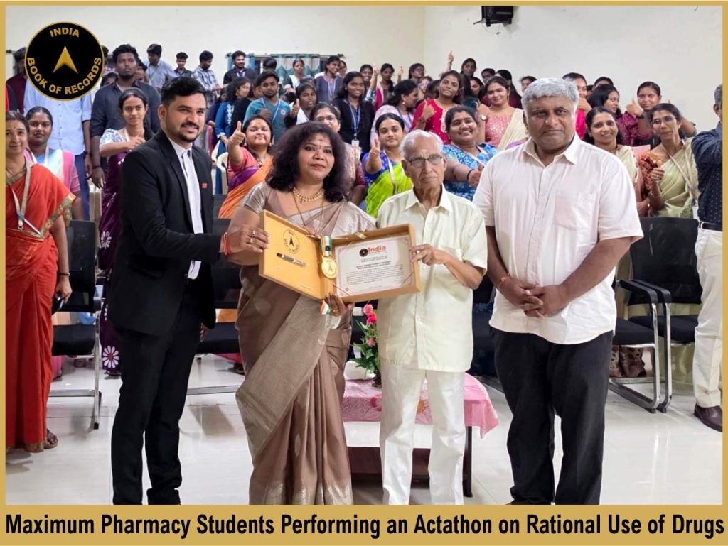 Maximum Pharmacy Students Performing an Actathon on Rational Use of Drugs.