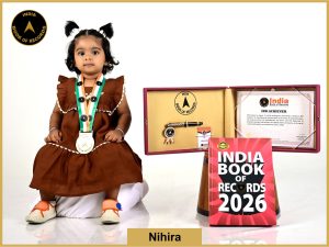 Image of Nihira with IBR Achiever Certificate.