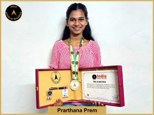 Image of Prarthana Prem with IBR Achiever Certificate.