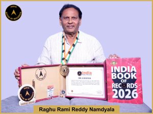 Image of Raghu Rami Reddy Namdyala with IBR certificate.