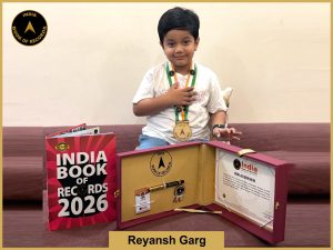 Image of Reyansh Garg with IBR Achiever certificate.
