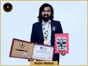 Image of Robin Mathai with IBR Achiever Certificate.