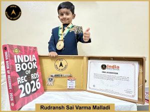 Image of Rudransh Sai Varma Malladi with IBR certificate .