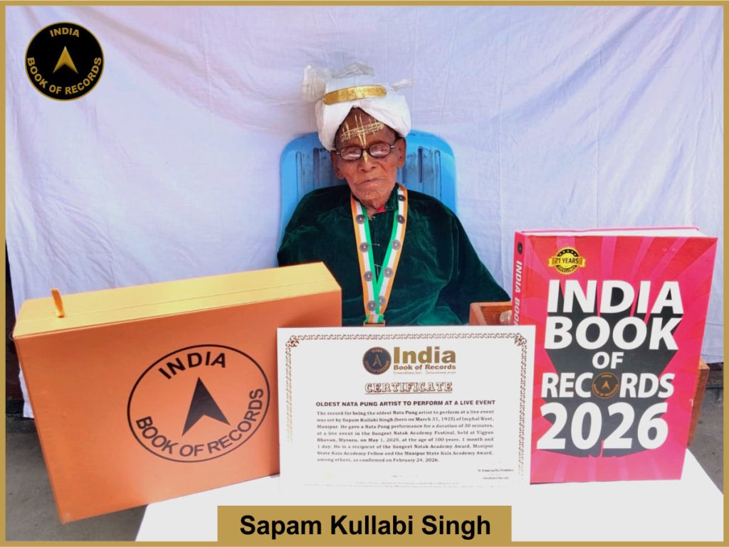 Image of Sapam Kullabi Singh, Oldest Nata Pung artist to perform at a live event.
