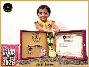 Image of Serah Binse with IBR Achiever Certificate.