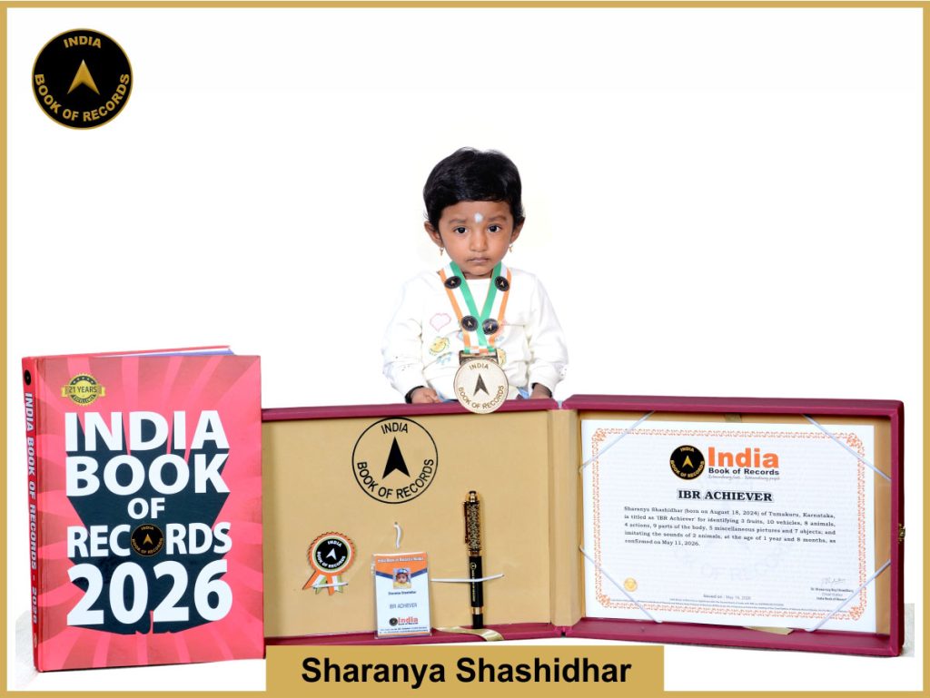 Sharanya Shashidhar with IBR Achiever Certificate.