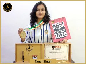 Image of Tanvi Singh with IBR certificate.