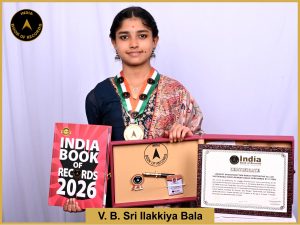 Image of V. B. Sri Ilakkiya Bala, Longest Bharatanatyam dance portraying all UN Sustainable Development Goals performed by a teen.
