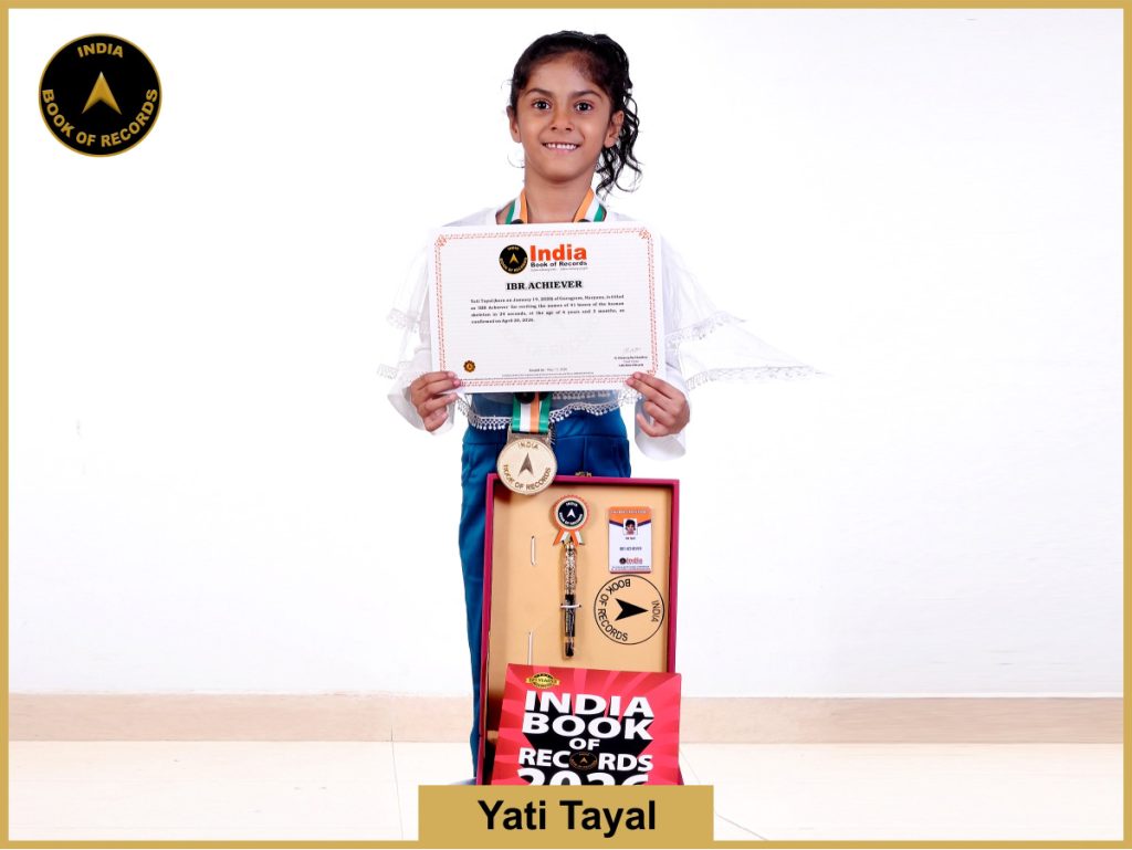 Image of Yati Tayal with IBR certificate.