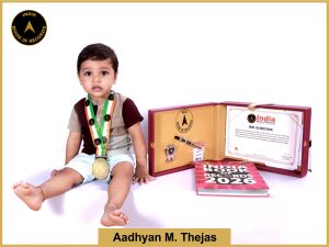 Image of Aadhyan M. Thejas with IBR Achiever certificate.