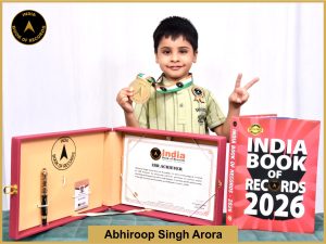 Image of Abhiroop Singh Arora with IBR certificate.