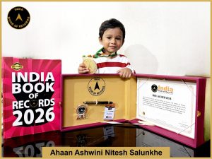 Image of Ahaan Ashwini Nitesh Salunkhe with IBR Achiever Certificate.