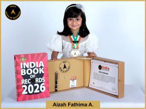 Image of Aizah Fathima A. with IBR certificate .
