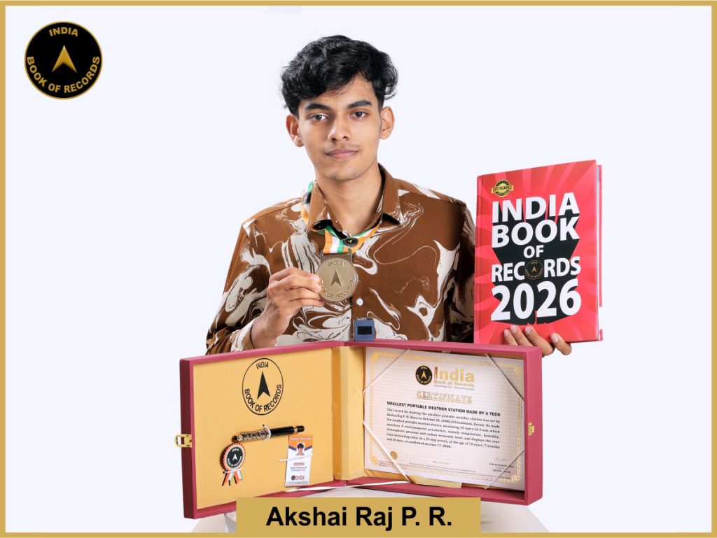 Image of Akshai P.R, Smallest portable weather station made by a teen.
