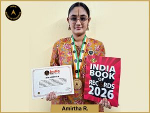 Image of Amirtha R. with IBR certificate .