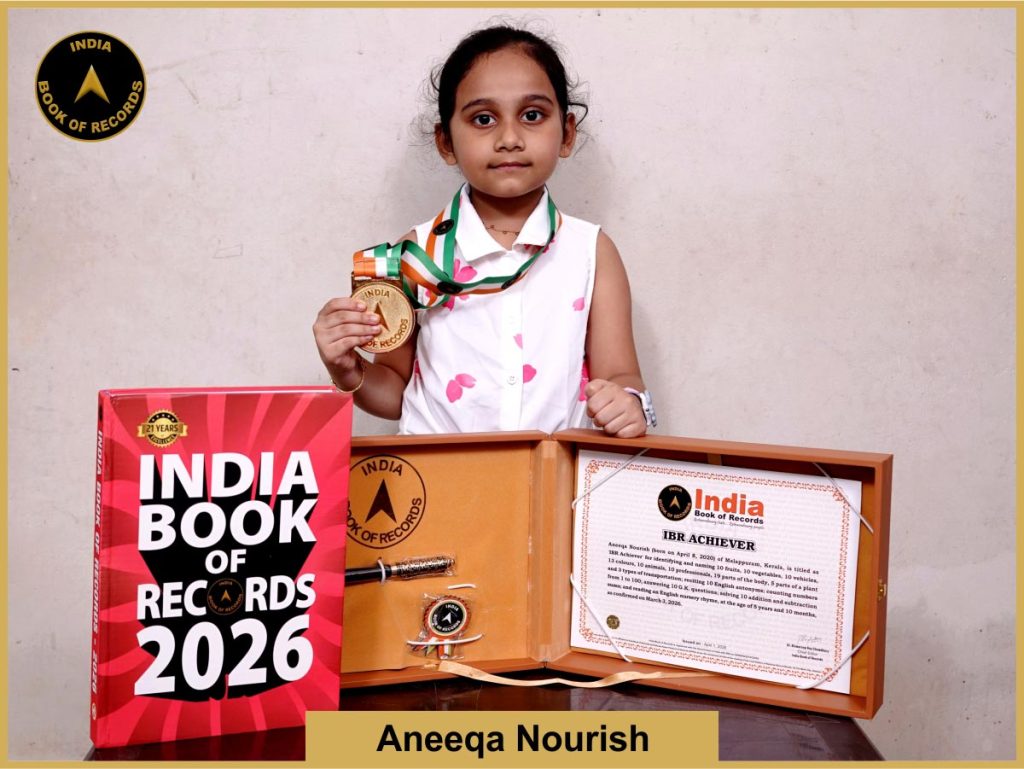 Image of Aneeqa Nourish with IBR Achiever Certificate.