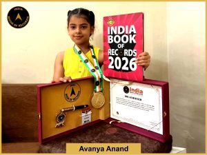 Image of Avanya Anand with IBR Achiever Certificate.