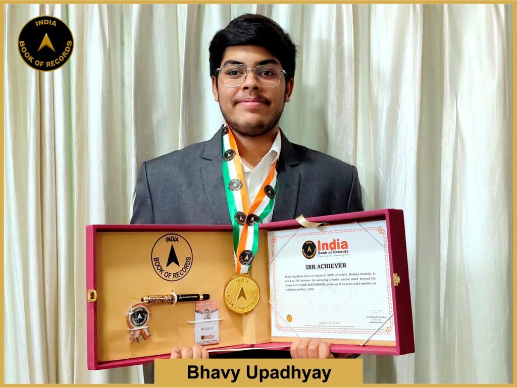 Image of Bhavy Upadhyay with IBR Achiever Certificate.