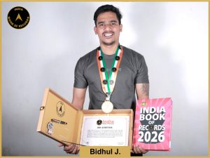 Image of Bidhul J. with IBR Achiever certificate.