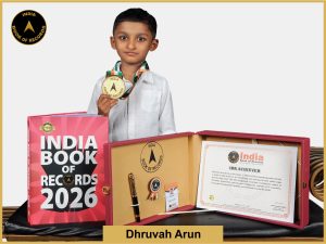 Image of Dhruvah Arun with IBR Achiever Certificate.