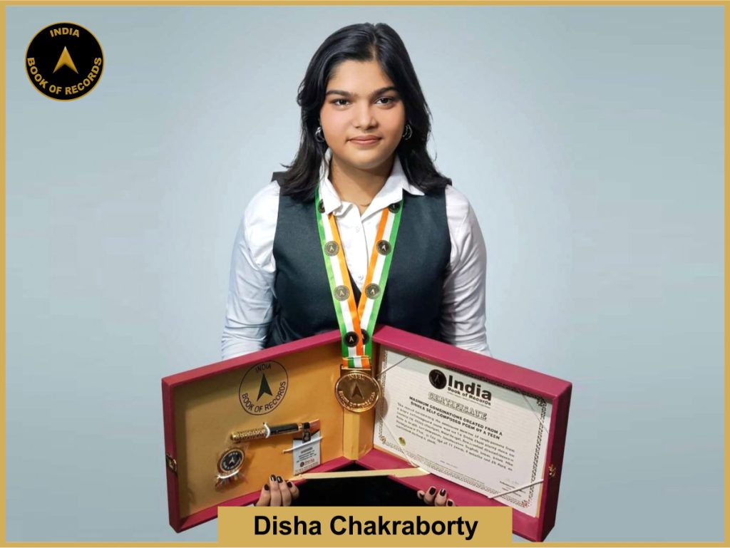 Image of Disha Chakraborty, Maximum combinations created from a single self-composed poem by a teen.