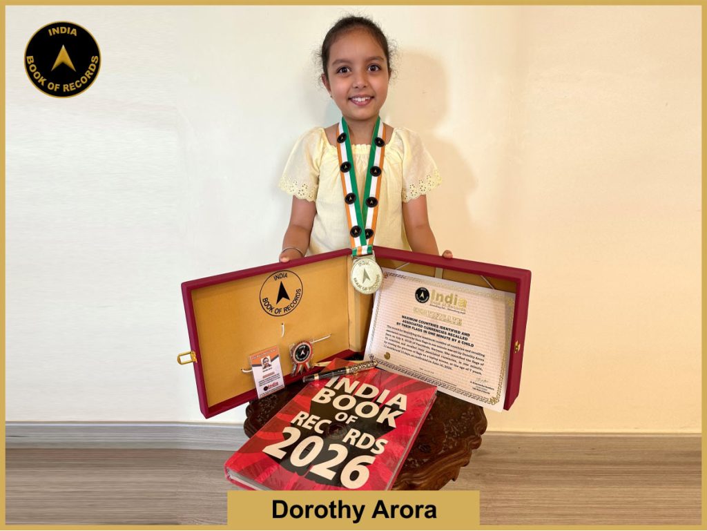 Image of Dorothy Arora, Maximum countries identified and associated currencies recalled by their flags in one minute by a child.
