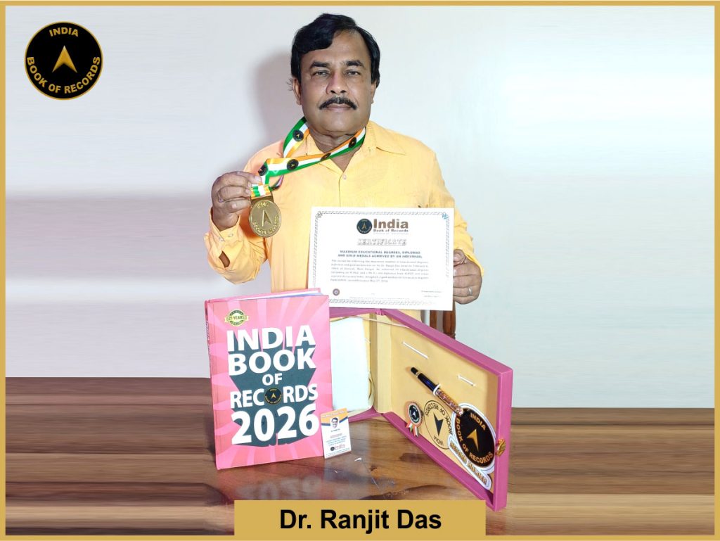 Image of Dr. Ranjit Das, Maximum educational degrees, diplomas and gold medals achieved by an individual.