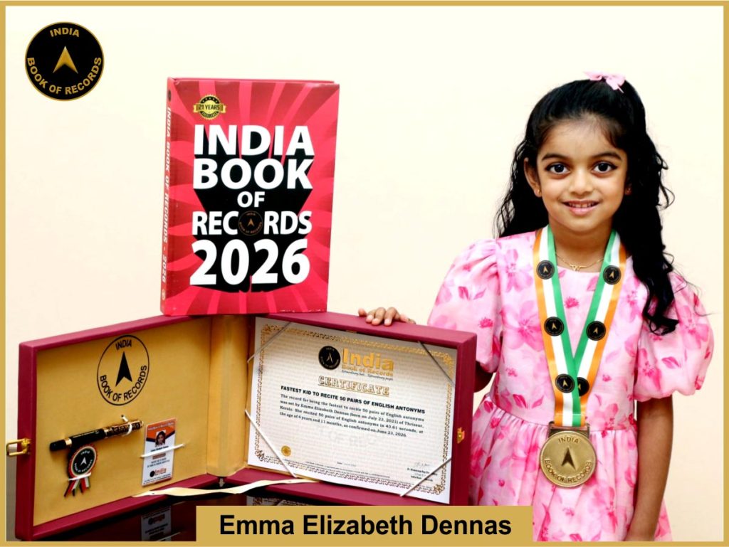Image of Emma Elizabeth Dennas, Fastest kid to recite 50 pairs of English antonyms.