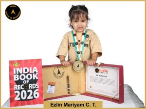 Image of Ezlin Mariyam C. T. with IBR Certificate.