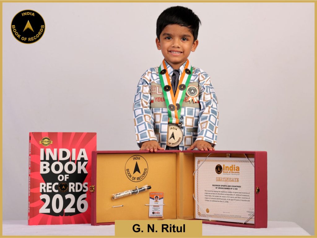 Pic of G N Ritul, Maximum sports and countries of origin named by a kid.