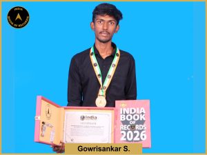 Image of Gowrisankar S, Maximum basketball bounces performed blindfolded by a teen in 30 seconds in a seated position.