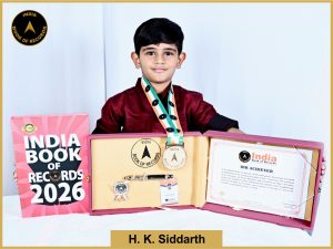 Image of H. K. Siddarth with IBR Achiever certificate.