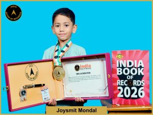 Pic of Joysmit Mondal with IBR Achiever Certificate.