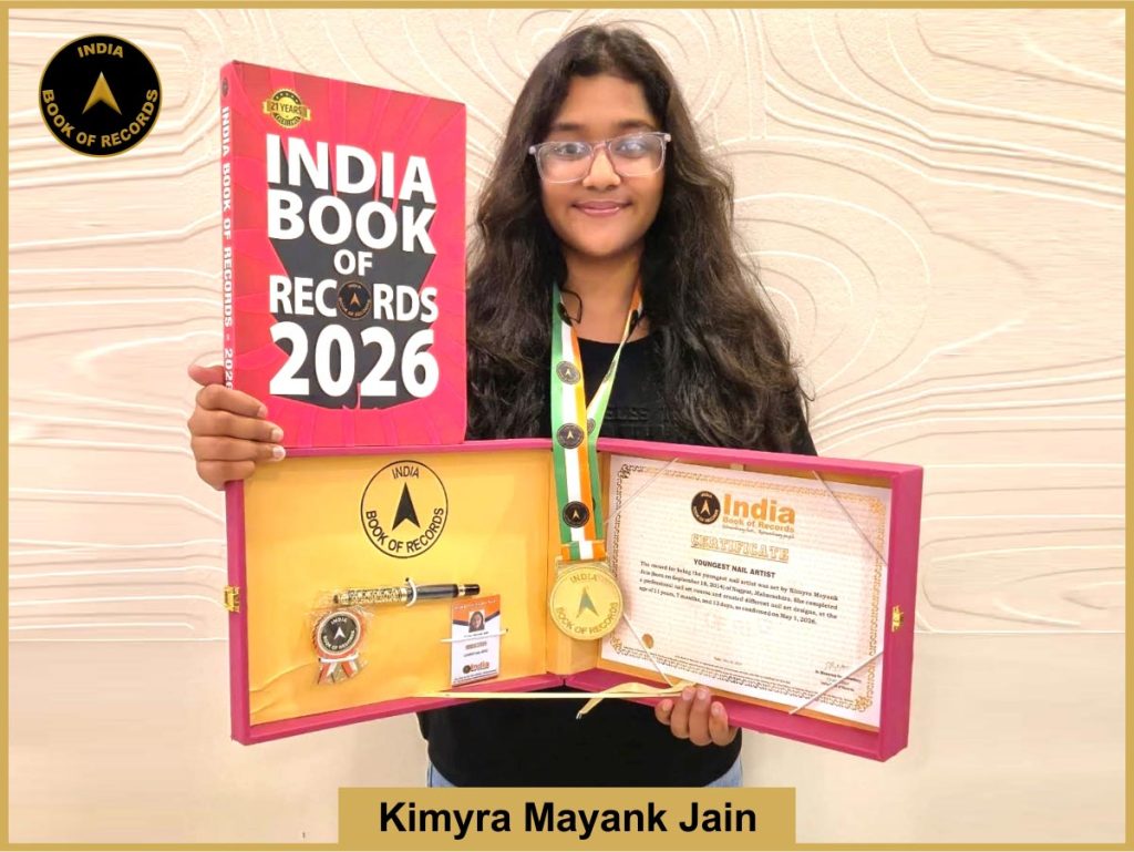 Image of Kimyra Mayank Jain, Youngest nail artist.
