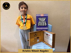 Image of Krishiv Nitesh Nagdev with IBR Achiever Certificate.