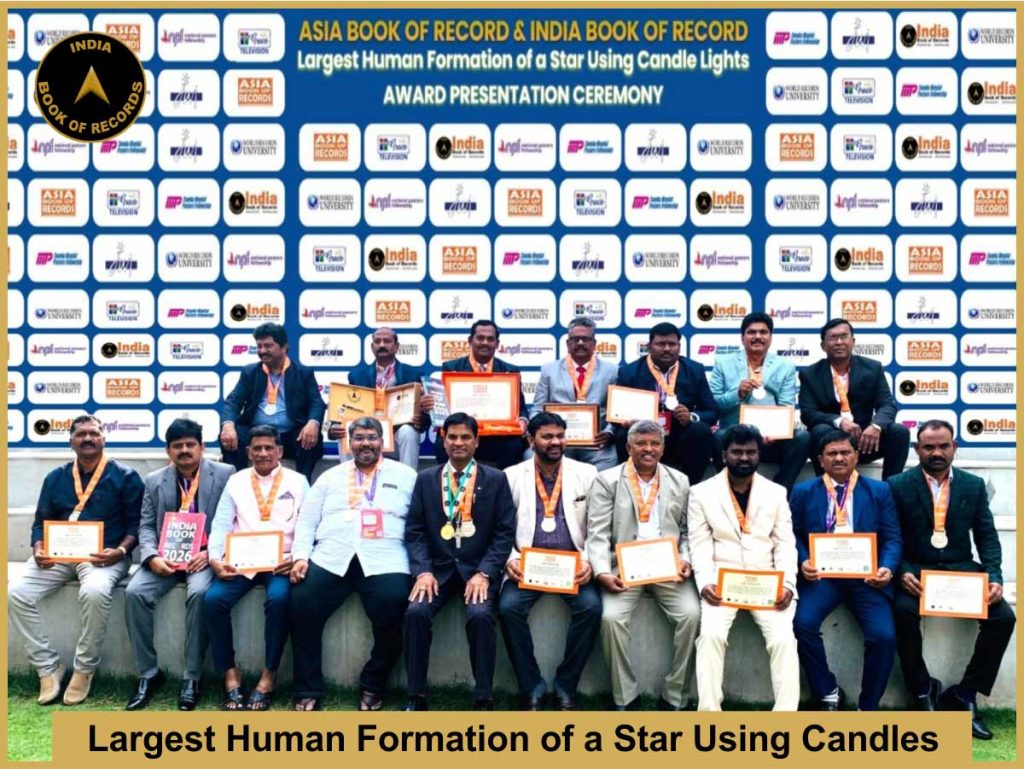 Largest Human Formation of a Star Using Candles.