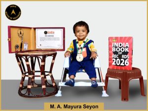 Image of M. A. Mayura Seyon with IBR Achiever Certificate.