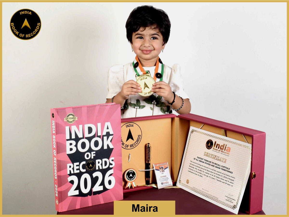 Fastest toddler to recall capitals of all Indian states and union territories