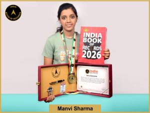 Image of Manvi Sharma with IBR Achiever Certificate.